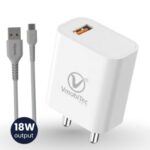 Wall Charger VQC 2003 - 18W Fast charging 1. Smart thermal Protection 2. Qualcomm 3.0 Technology