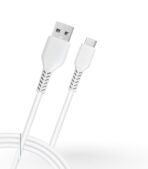 VC 1102C - Supports 2.4A charging output, Rapid charging - 1 Meter cable length, Fishnet design exterior, 10000+ Bends lifespan, Tangle free