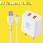 Wall Charger VCH-2002M - Highlight Dual Type-A ports -charge two devices same time, 1. Heat Protection 2. Fast charging Technology - Image 4