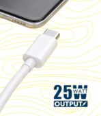 TYPE C USB VC 1301 CC - Supports upto 25W charging, 1 Meter cable length, Nylon braided, 10000+ Bends lifespan, Tangle free, High Speed 480mbps Data Transfer - Image 2