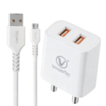 Wall Charger VCH-2002M - Highlight Dual Type-A ports -charge two devices same time, 1. Heat Protection 2. Fast charging Technology