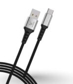TYPE C USB VC 1202C - Supports upto 25W charging/ 3A, 1 Meter cable length, Nylon braided, 10000+ Bends lifespan, Tangle free, High Speed 480mbps Data Transfer