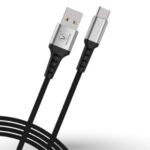 TYPE C USB VC 1202C - Supports upto 25W charging/ 3A, 1 Meter cable length, Nylon braided, 10000+ Bends lifespan, Tangle free, High Speed 480mbps Data Transfer