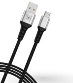 MICRO USB VC 1201M - Supports upto 25W charging/ 3A, 1 Meter cable length, Nylon braided, 10000+ Bends lifespan, Tangle free, High Speed 480mbps Data Transfer