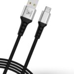 MICRO USB VC 1201M - Supports upto 25W charging/ 3A, 1 Meter cable length, Nylon braided, 10000+ Bends lifespan, Tangle free, High Speed 480mbps Data Transfer