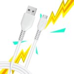 VC 1001M - Supports 2.4A charging output, Rapid charging -1 Meter cable length, Nylon braided, 10000+ Bends lifespan, Tangle free -