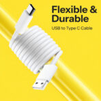 VC 1102C - Supports 2.4A charging output, Rapid charging - 1 Meter cable length, Fishnet design exterior, 10000+ Bends lifespan, Tangle free - Image 2