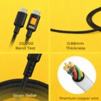 Cable VIP 1007CC Supports upto 65W Output, compatible with WARP/ Dash fast -charge protocols India's First ever Colorful RGB light technology - Image 2