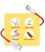 Cable VOC 1401 Supports upto 65W Output, compatible with WARP/ Dash fast -charge protocols 1 Meter cable length - Image 3