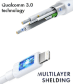 Cable VC 1302CL Supports up to 25W charging Type-C to lightning connection Durable for daily usage Stable power delivery - Image 4