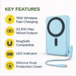 Power Bank VMWB-023 10000mAh MagSafe Power Bank – 22.5W Fast Charging with 15W Wireless Magnetic Support - Image 4