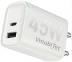 45W GaN Fast Charger with PD 3.0 and QC 3.0 Dual Port Design