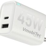 45W GaN Fast Charger with PD 3.0 and QC 3.0 Dual Port Design