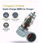 Vmobitec 48W PD & QC Dual Port Transparent Car Charger