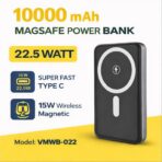 Vmobitec 10000mAh MagSafe power bank 22.5W fast charging wireless magnetic portable charger