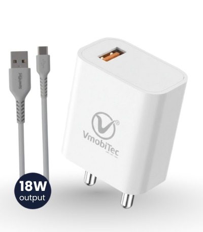 Fast charger for daily use under 500 by VmobiTec with 18W fast charging support