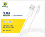 VmobiTec USB to 8 Pin Fast Charging Cable 3.0A | 1 Meter Charge & Sync Cable | VC 1003 L - Image 3