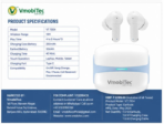 MOKS VT 7004 Wireless Earbuds with Charging Case VmobiTec , Bluetooth 5.0 & Touch Control - Image 5