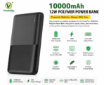 VmobiTec 10000mAh 12W Polymer Power Bank | Dual USB Output, LED Indicator, Dual Input - Image 3
