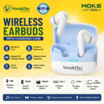 MOKS VT 7004 Wireless Earbuds with Charging Case VmobiTec , Bluetooth 5.0 & Touch Control - Image 2