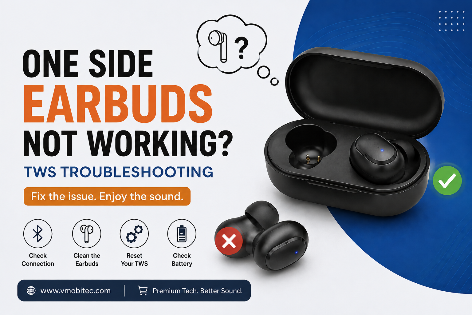 resetting Bluetooth pairing to fix one side earbuds not working