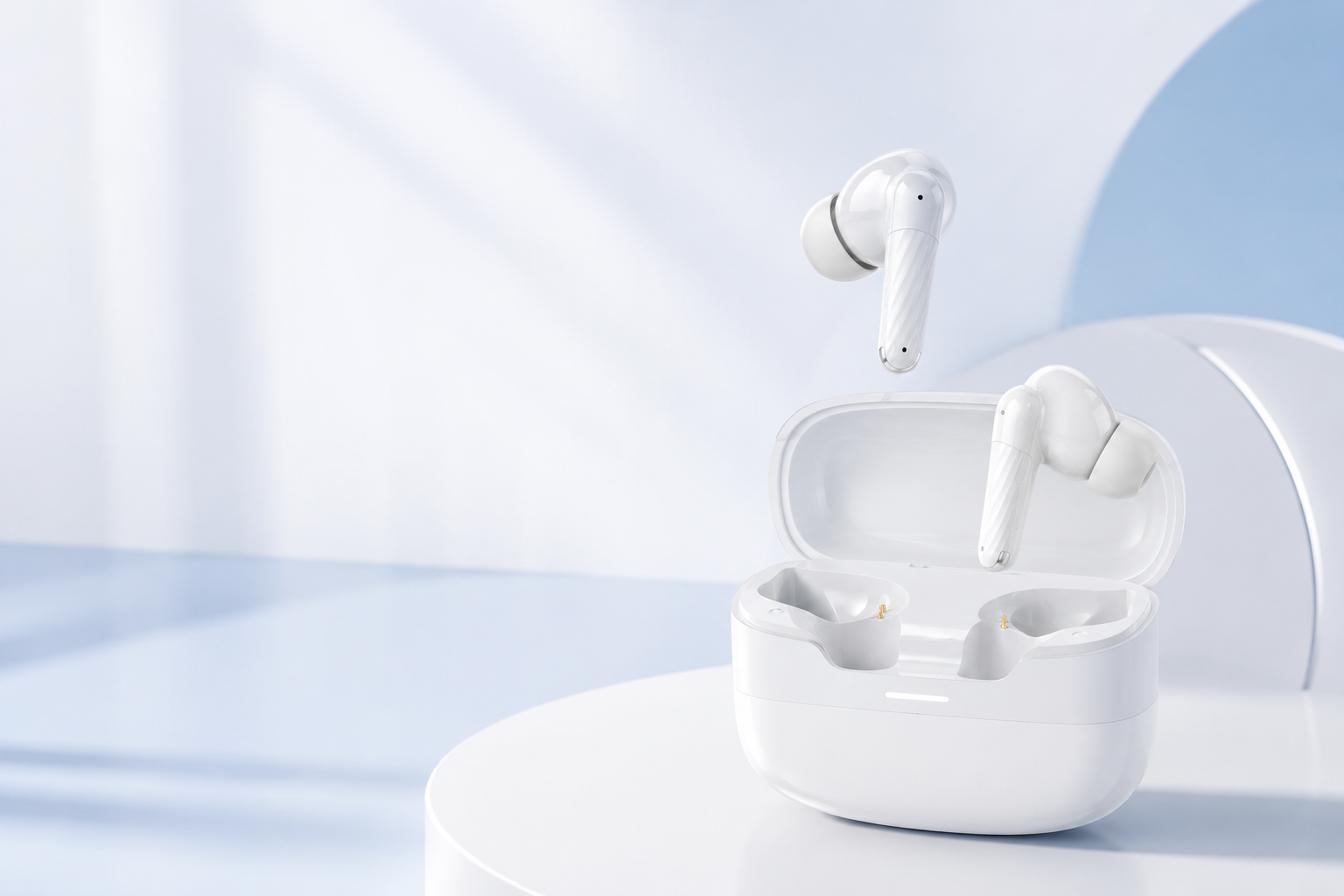 VmobiTec wireless Bluetooth earbuds with charging case, touch controls, and premium sound quality
