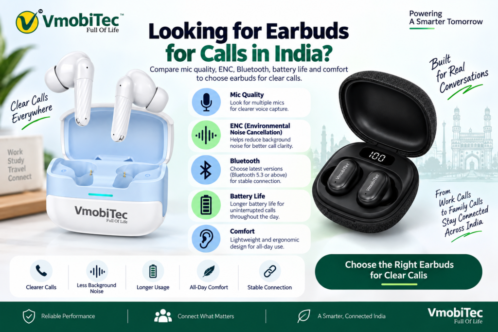 Earbuds for calls in India with Bluetooth and touch controls