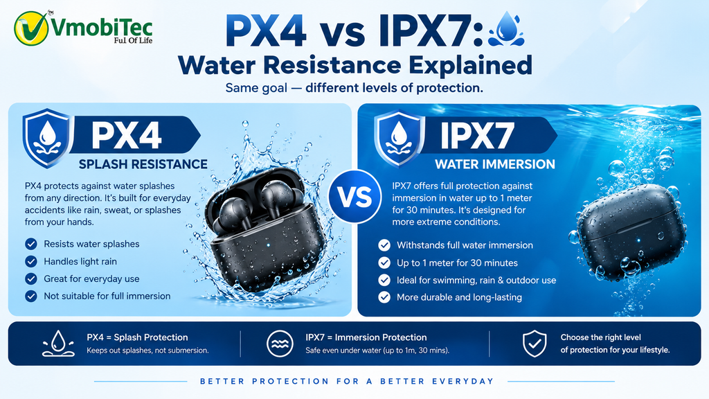 IPX4 vs IPX7 Water Resistance