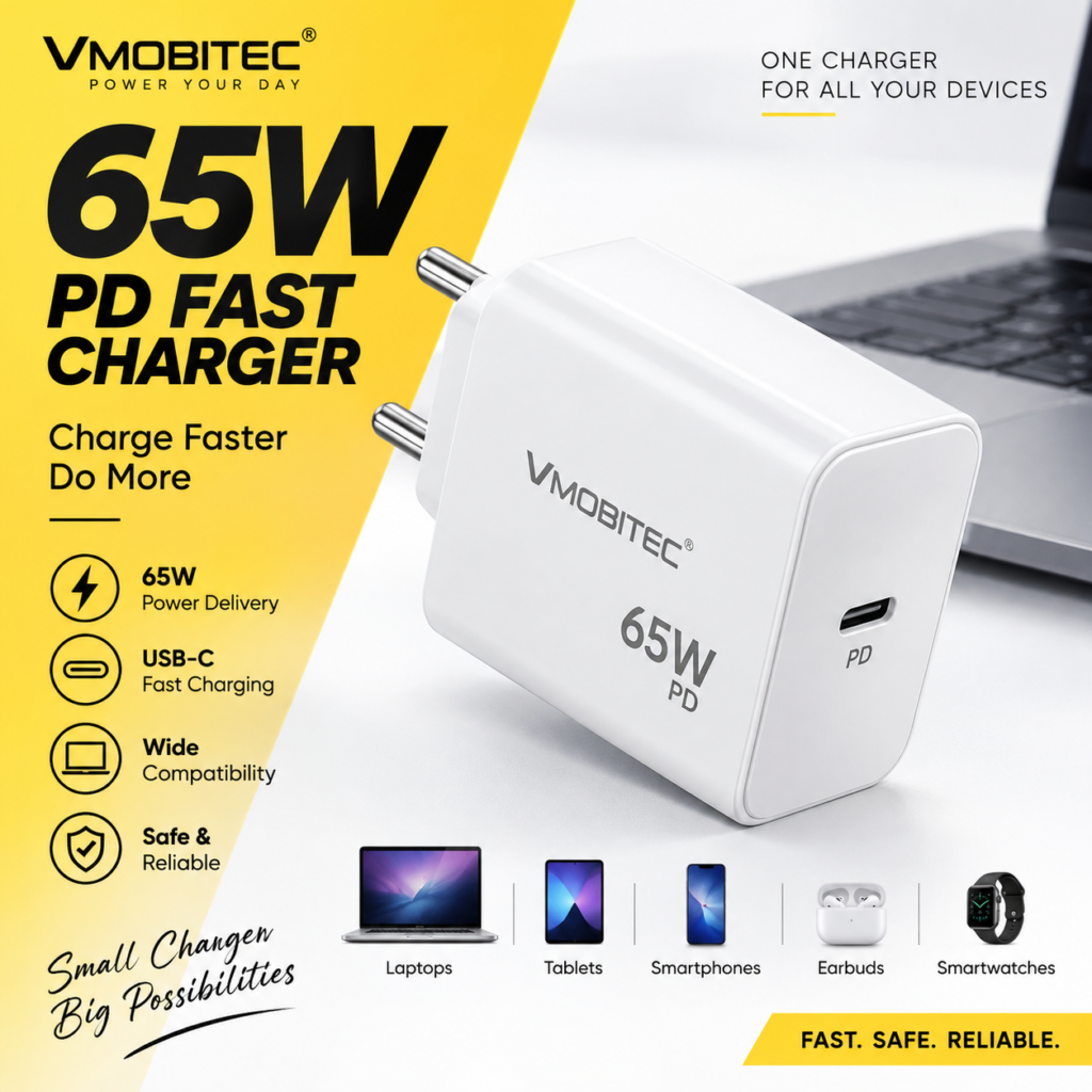 65W USB-C PD cable for fast laptop charging and Power Delivery