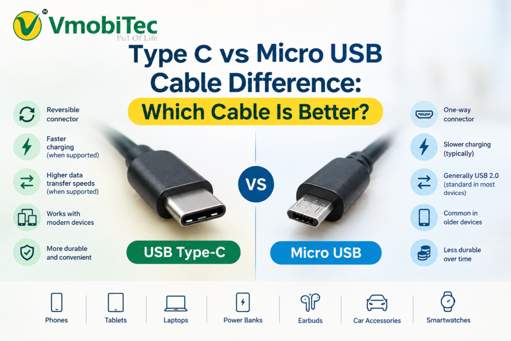 Type C vs Micro USB cable design and usability comparison