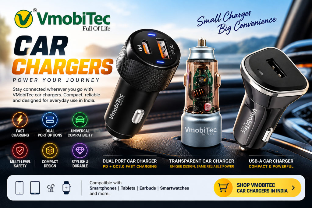VMobiTec car chargers in India